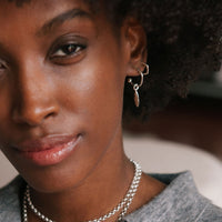 Silver Tiny Cupid Hoop Earrings