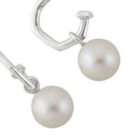 Tiny Cupid Hoops With White Pearl Earring Charms