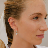 Tiny Cupid Hoops With Baby Heart Charms