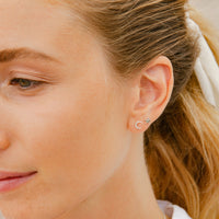 Silver Tiny Moon Single Ear Charm
