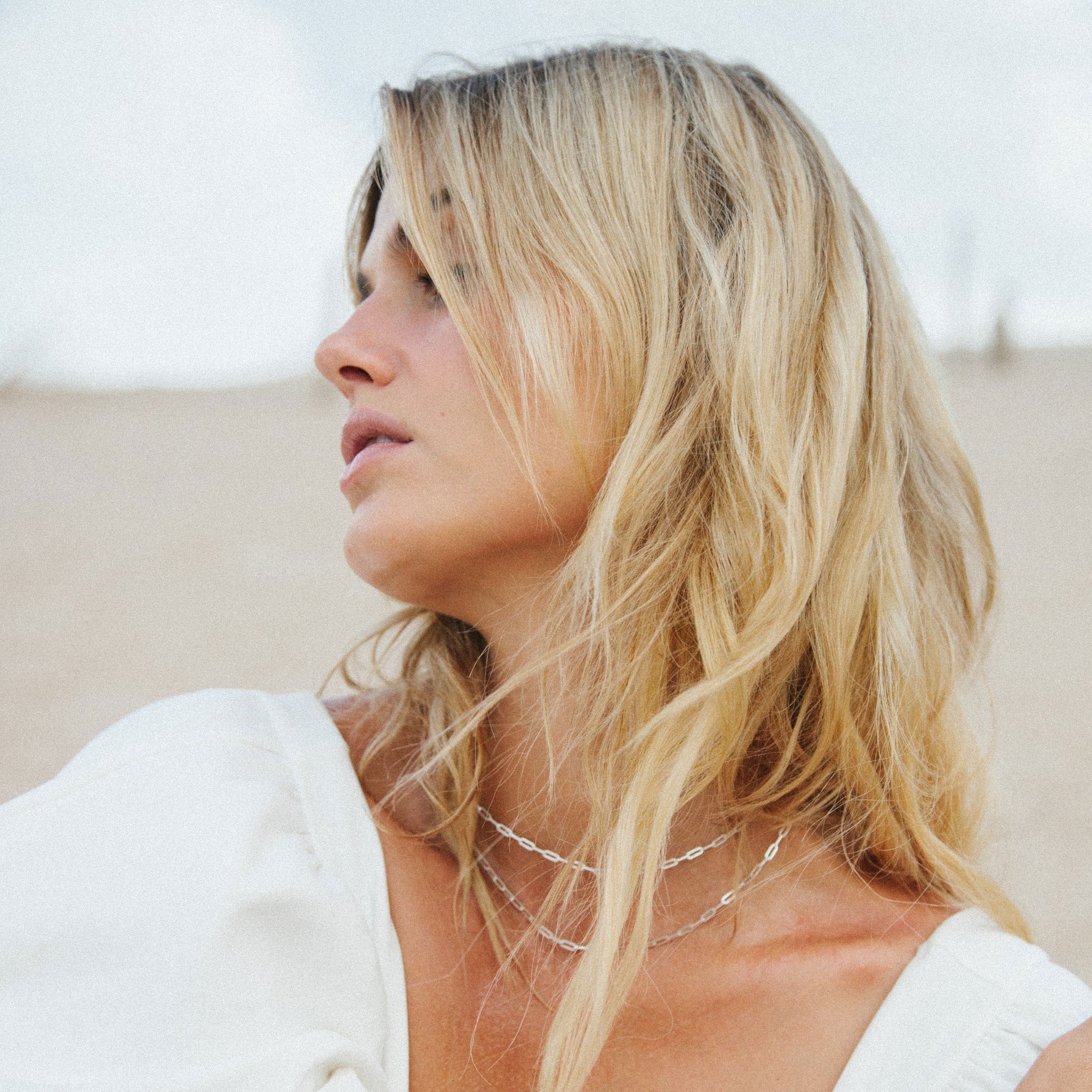 Silver Tiny Trace Chain Necklace