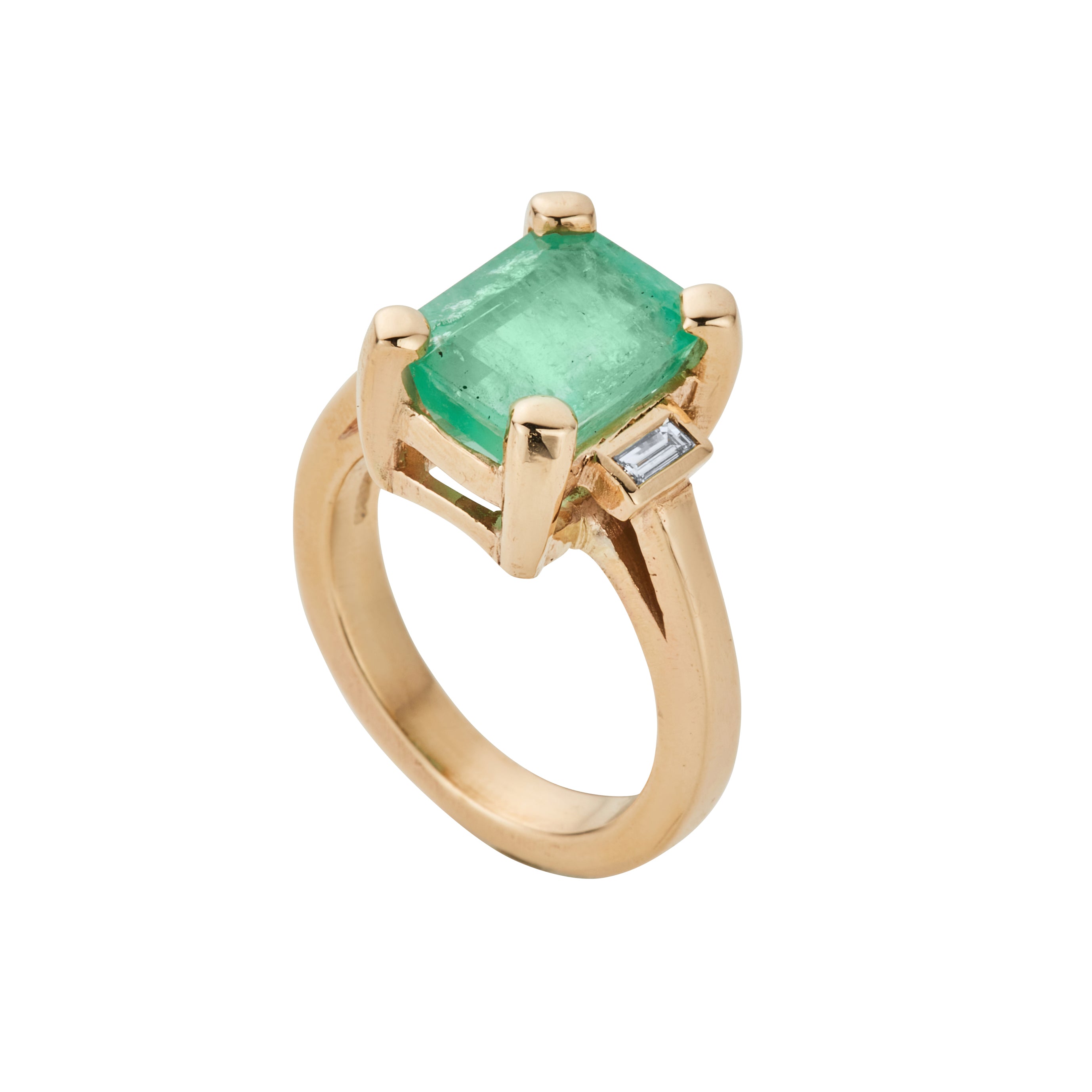 UMA Gold Emerald & Diamond Ring
