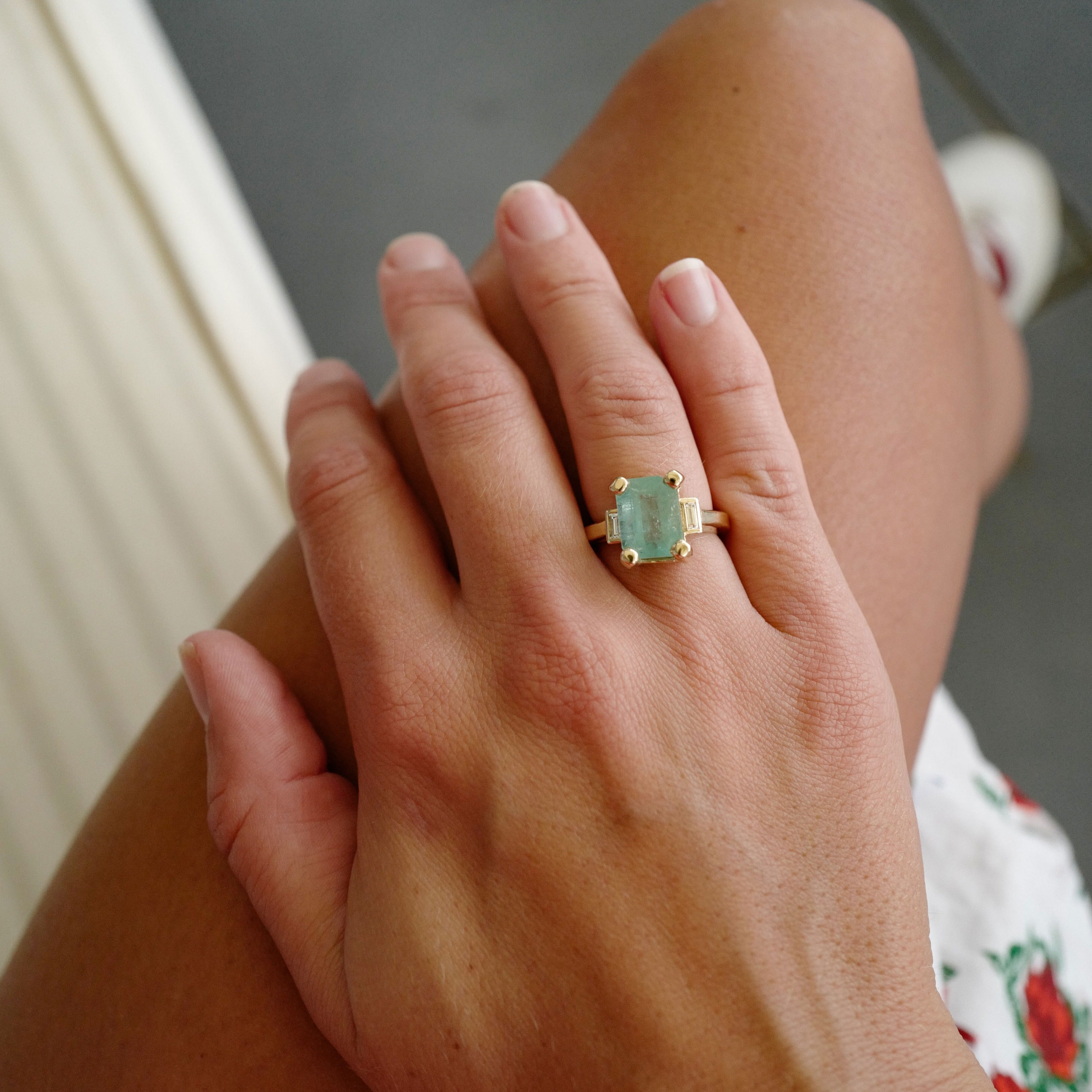UMA Gold Emerald & Diamond Ring