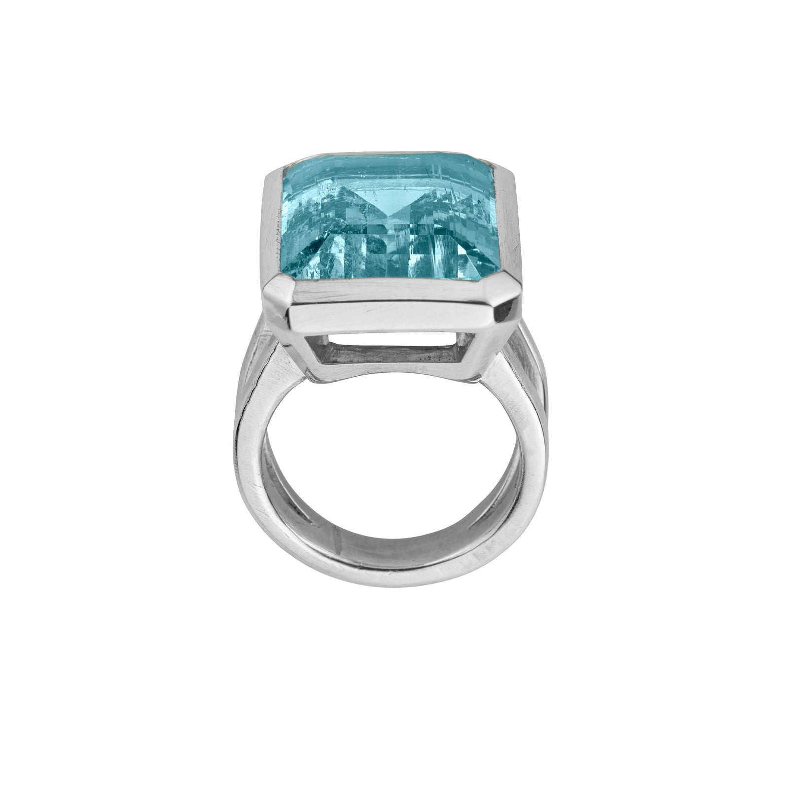 THASOS Silver Aquamarine Ring
