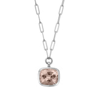 MOUNT ROSA Silver Morganite Necklace