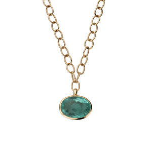 VENUS Aquamarine Gold Necklace