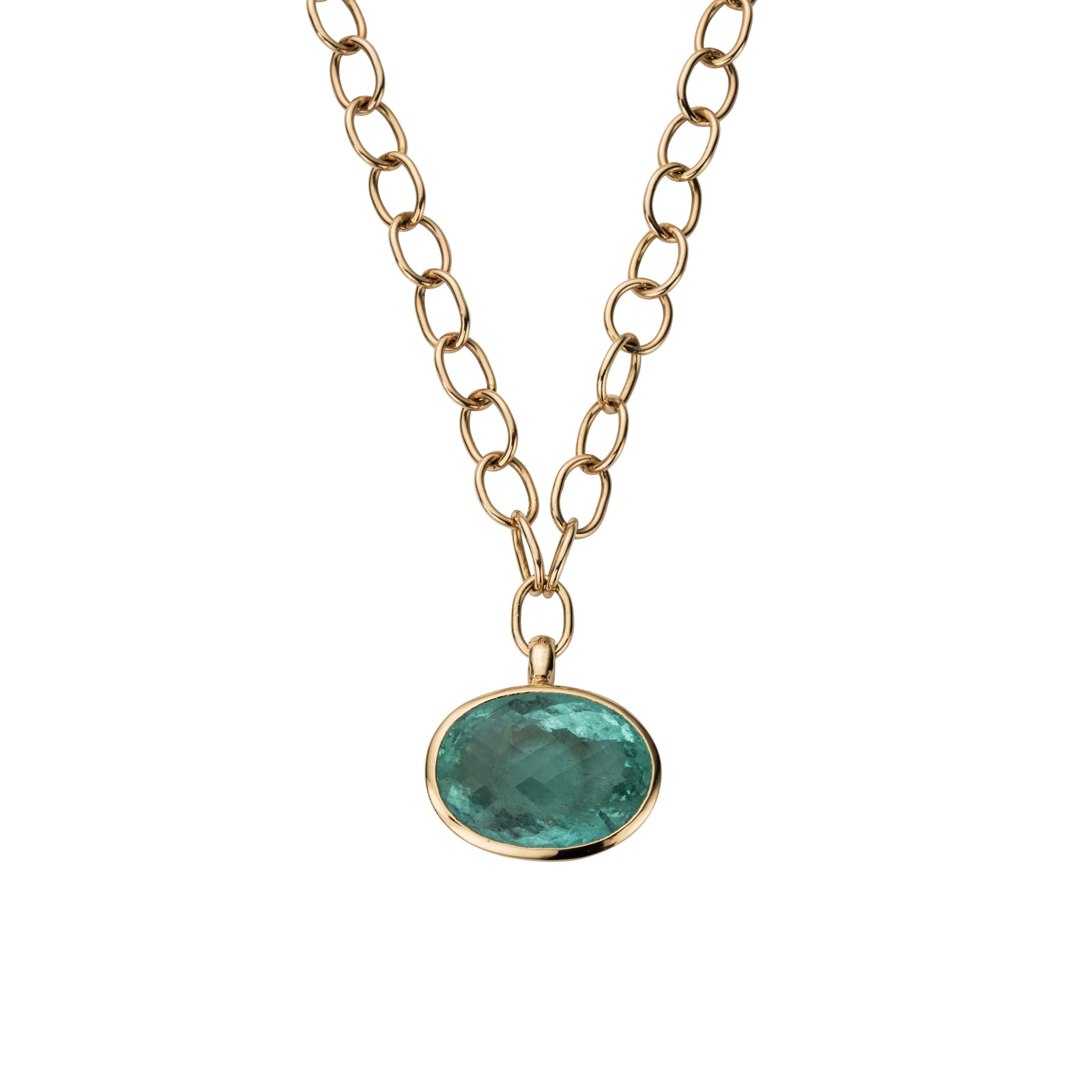 VENUS Aquamarine Gold Necklace