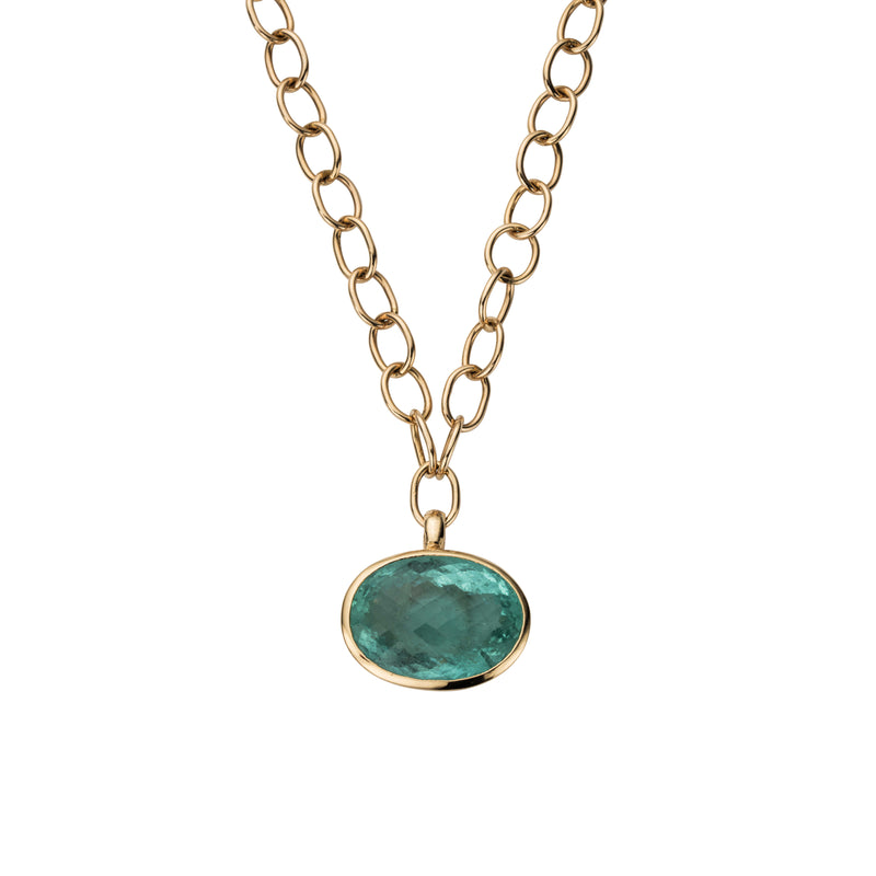 VENUS Aquamarine Gold Necklace