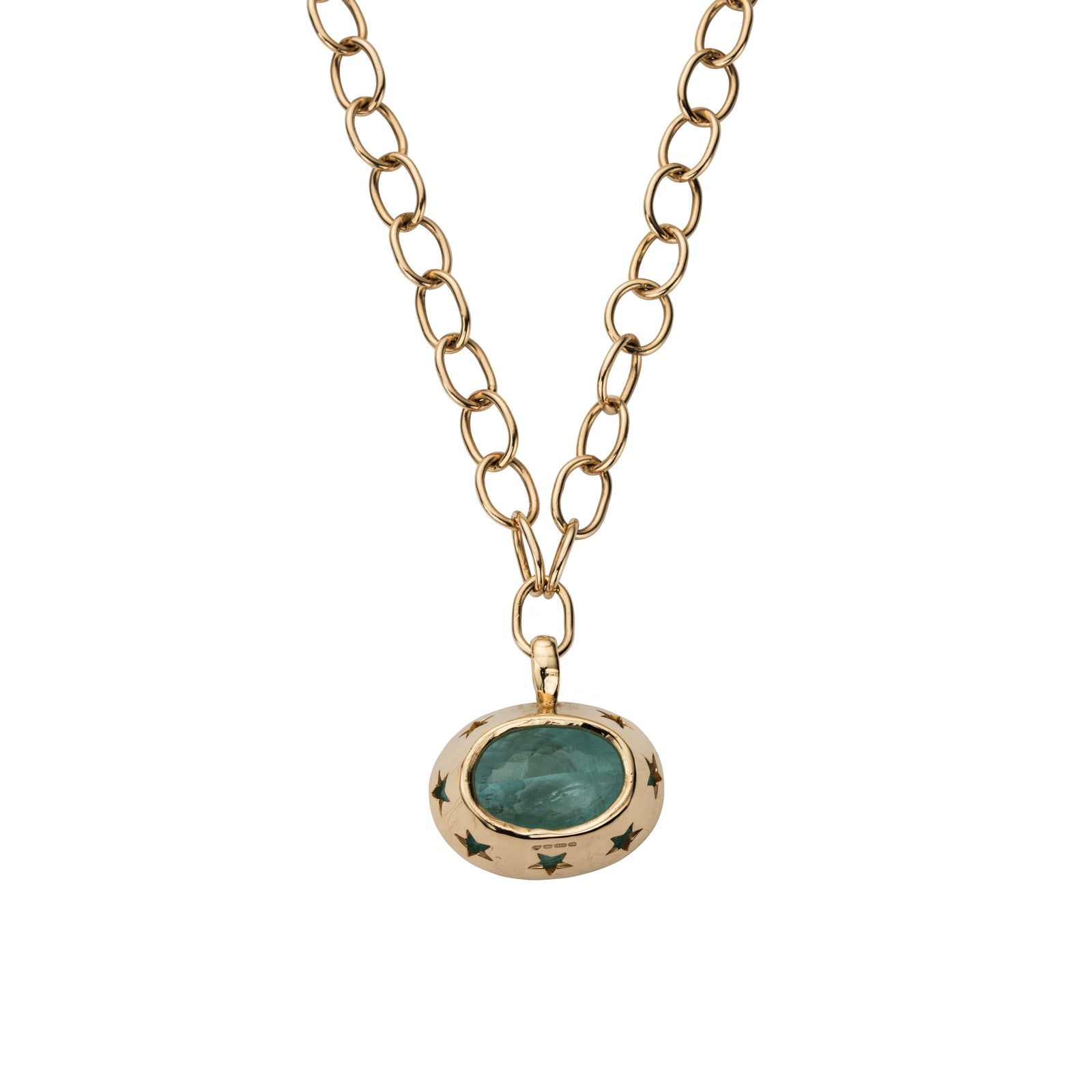 VENUS Aquamarine Gold Necklace