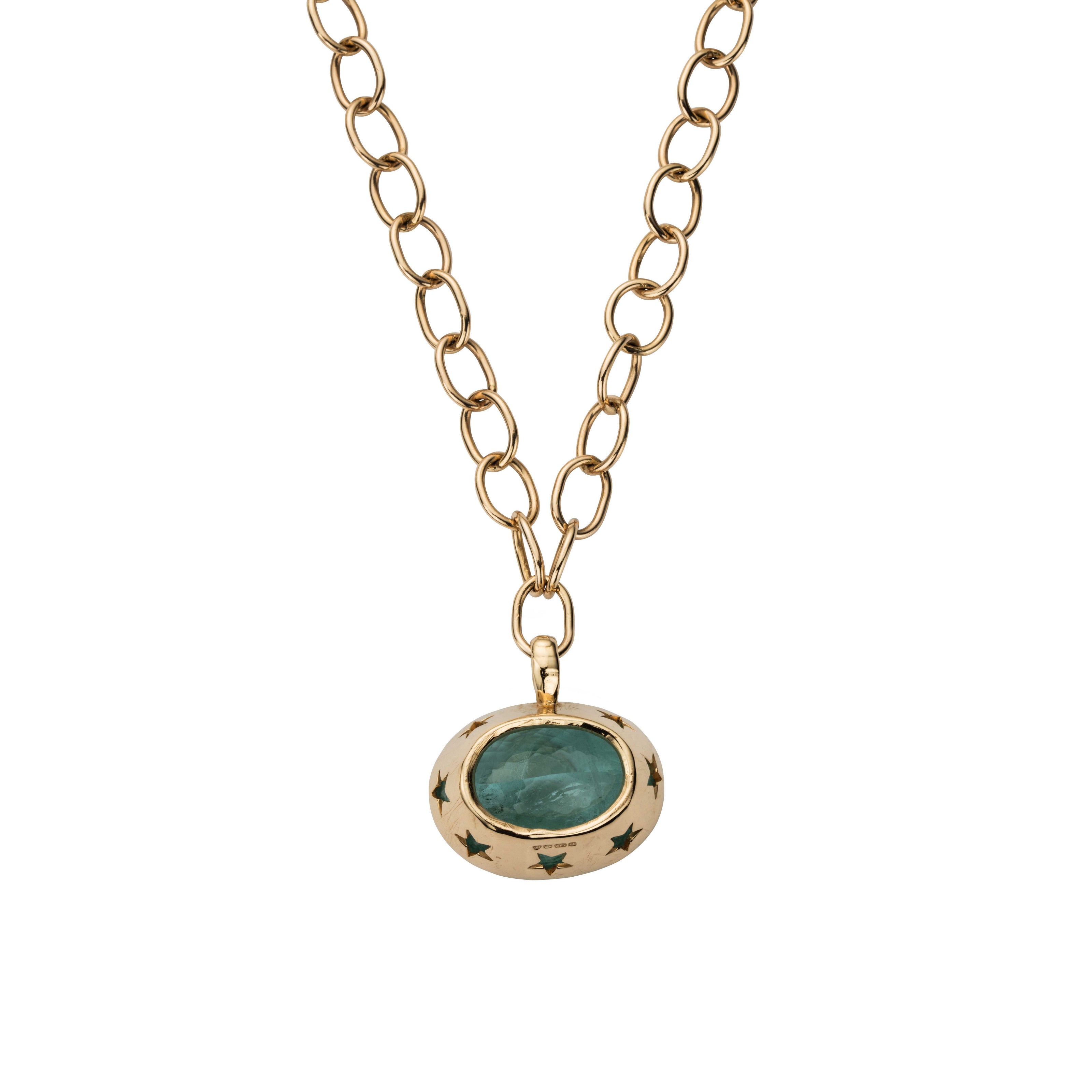 VENUS Aquamarine Gold Necklace