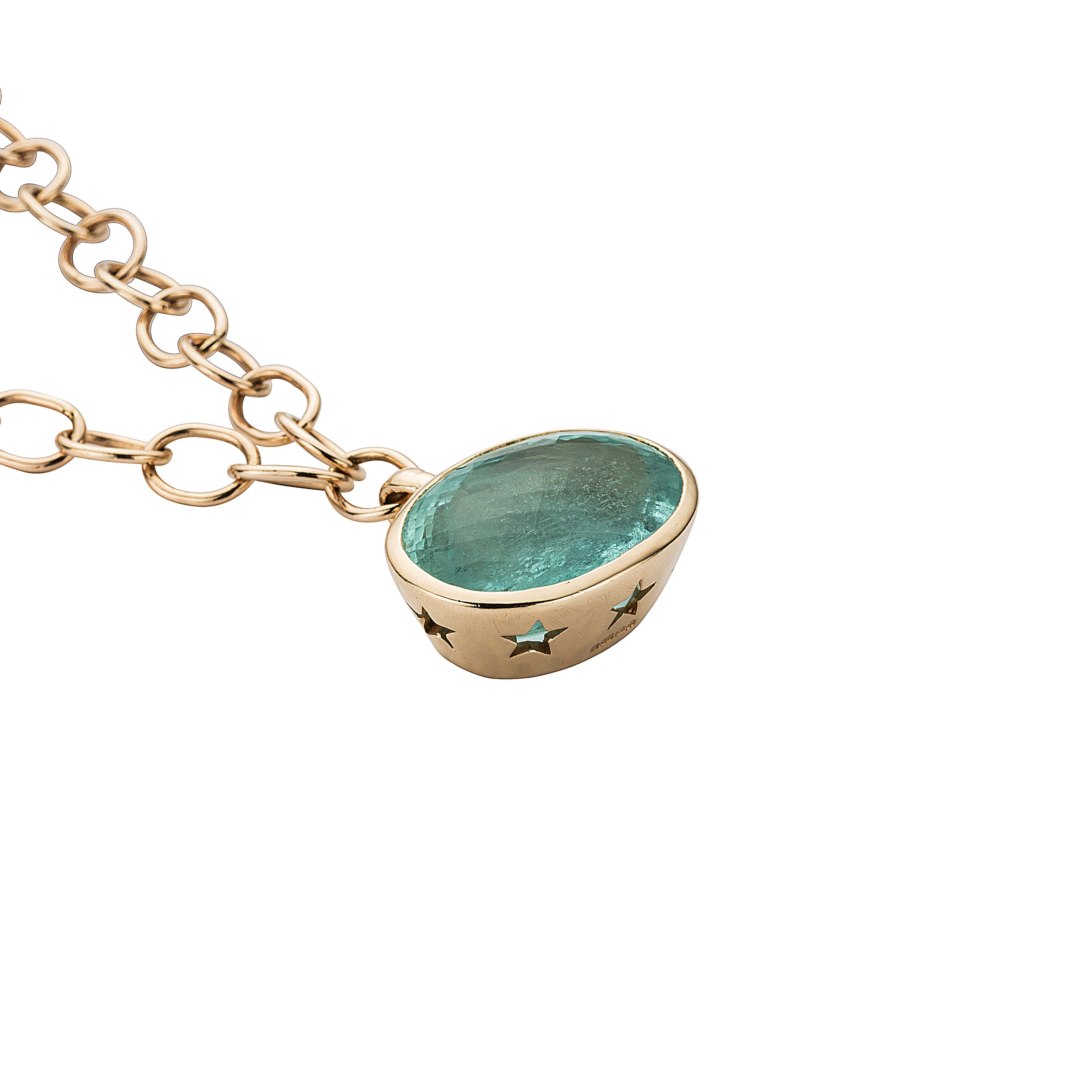 VENUS Aquamarine Gold Necklace