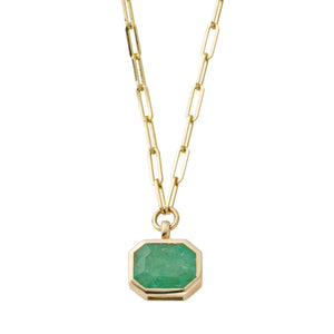 VERITY Gold Emerald Trace Chain Necklace