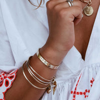 Silver Mini Kiss Bangle