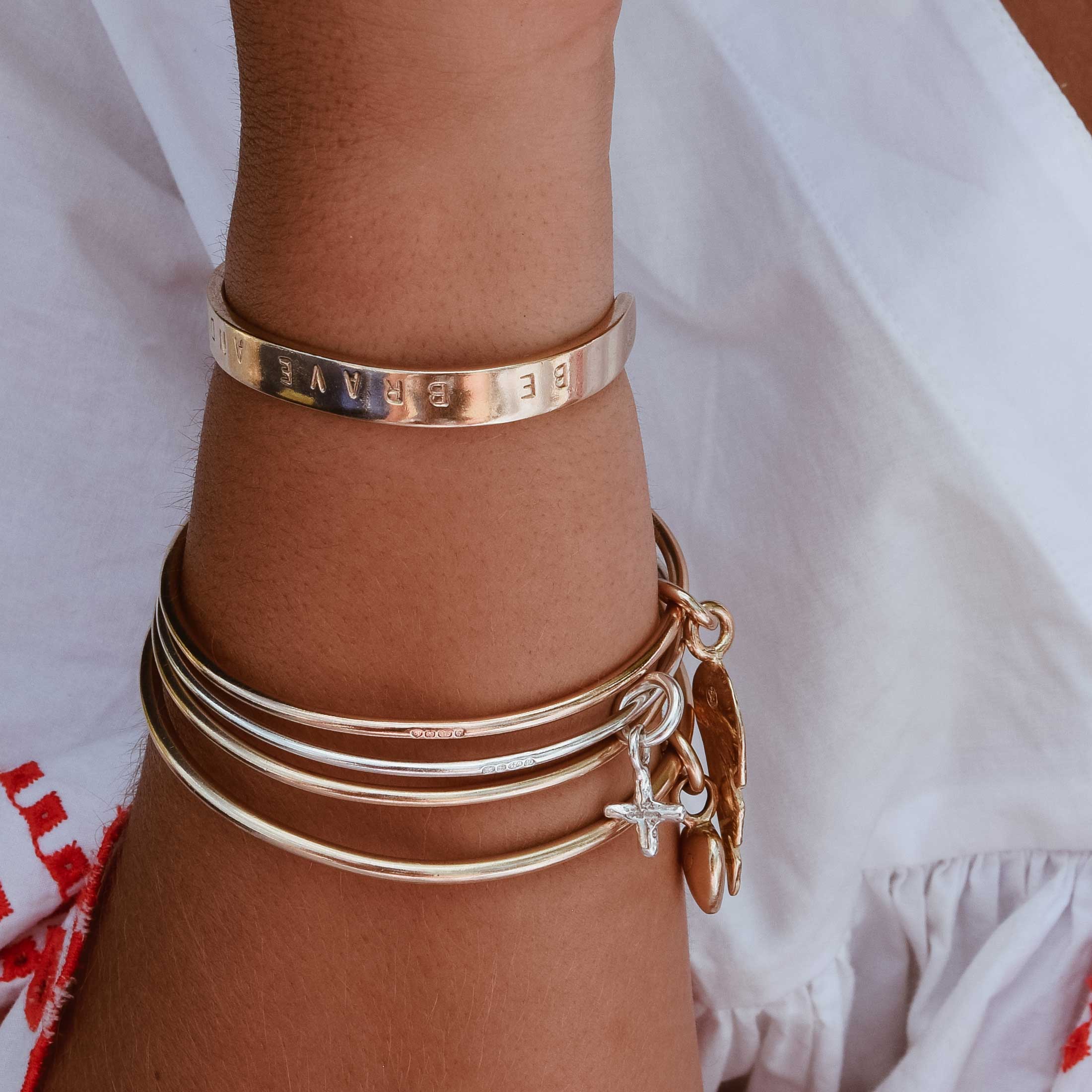Gold Maxi Angel Wing Bangle