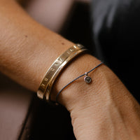 Silver Smiley Face Cord Bracelet