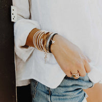 Silver Feather Cuff Bangle