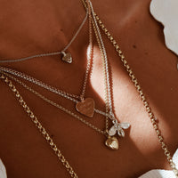 White Gold Large Honey Bee Necklace