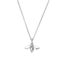 White Gold Large Honey Bee Necklace