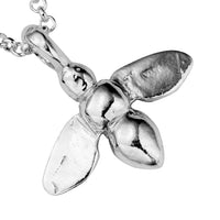 White Gold Large Honey Bee Necklace
